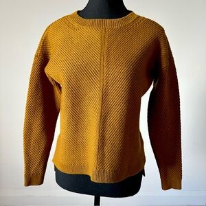 Sz S ARITZIA Wilfred Free Isabelli Merino Wool Crewneck Sweater in Bronze